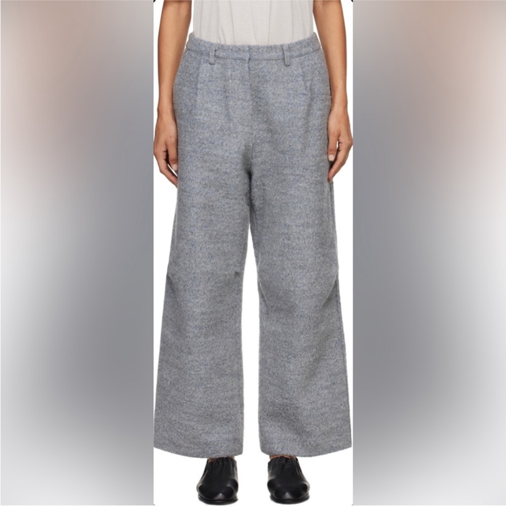 DEIJI STUDIOS
Gray Boiled Wool Trousers In Blue Grey - Picture 3 of 7